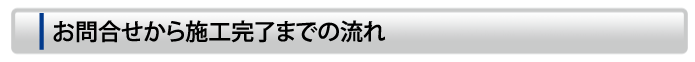 お問合せから完了までの流れ