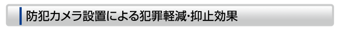 防犯カメラ設置による犯罪軽減・抑止効果