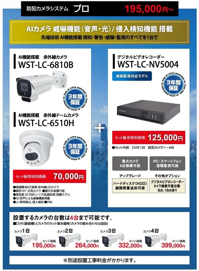 防犯カメラシステム プロ