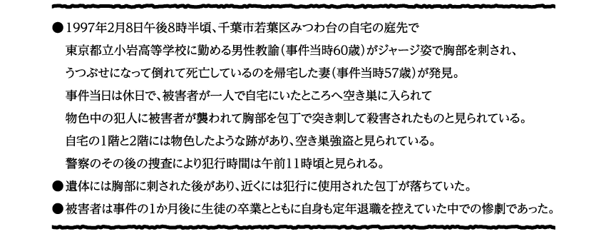 千葉市都立高校教諭強盗殺人事件